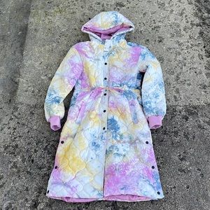 Urban outfitters tie dye trench jacket